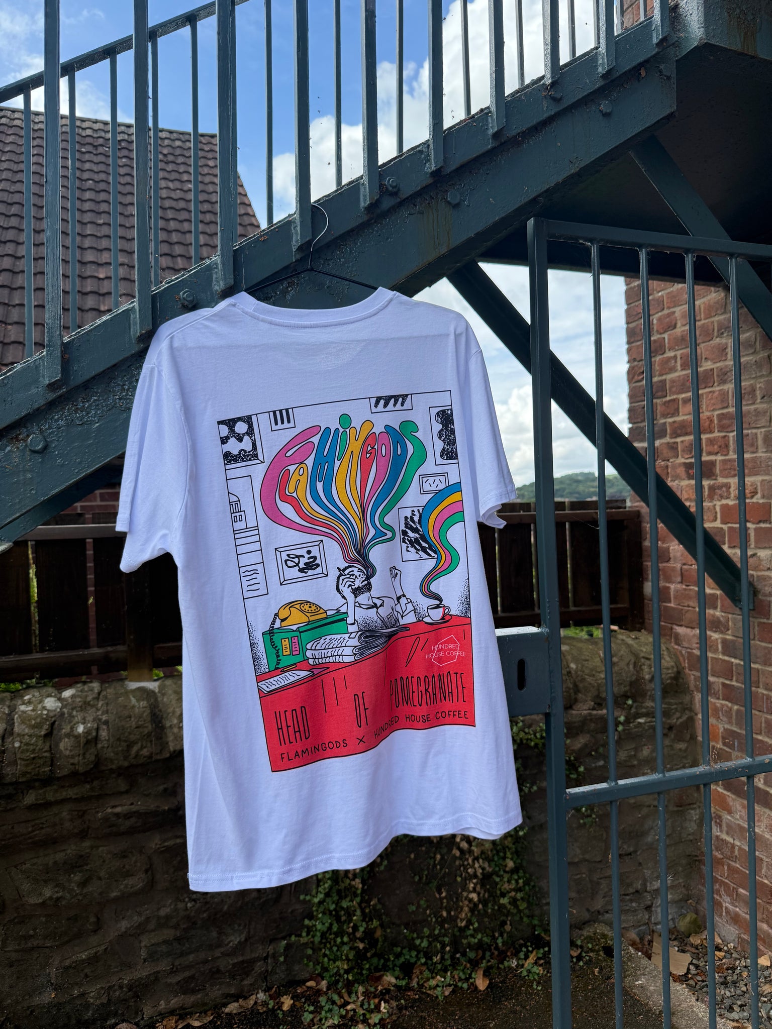 FLAMINGODS x HUNDRED HOUSE COFFEE Tee.