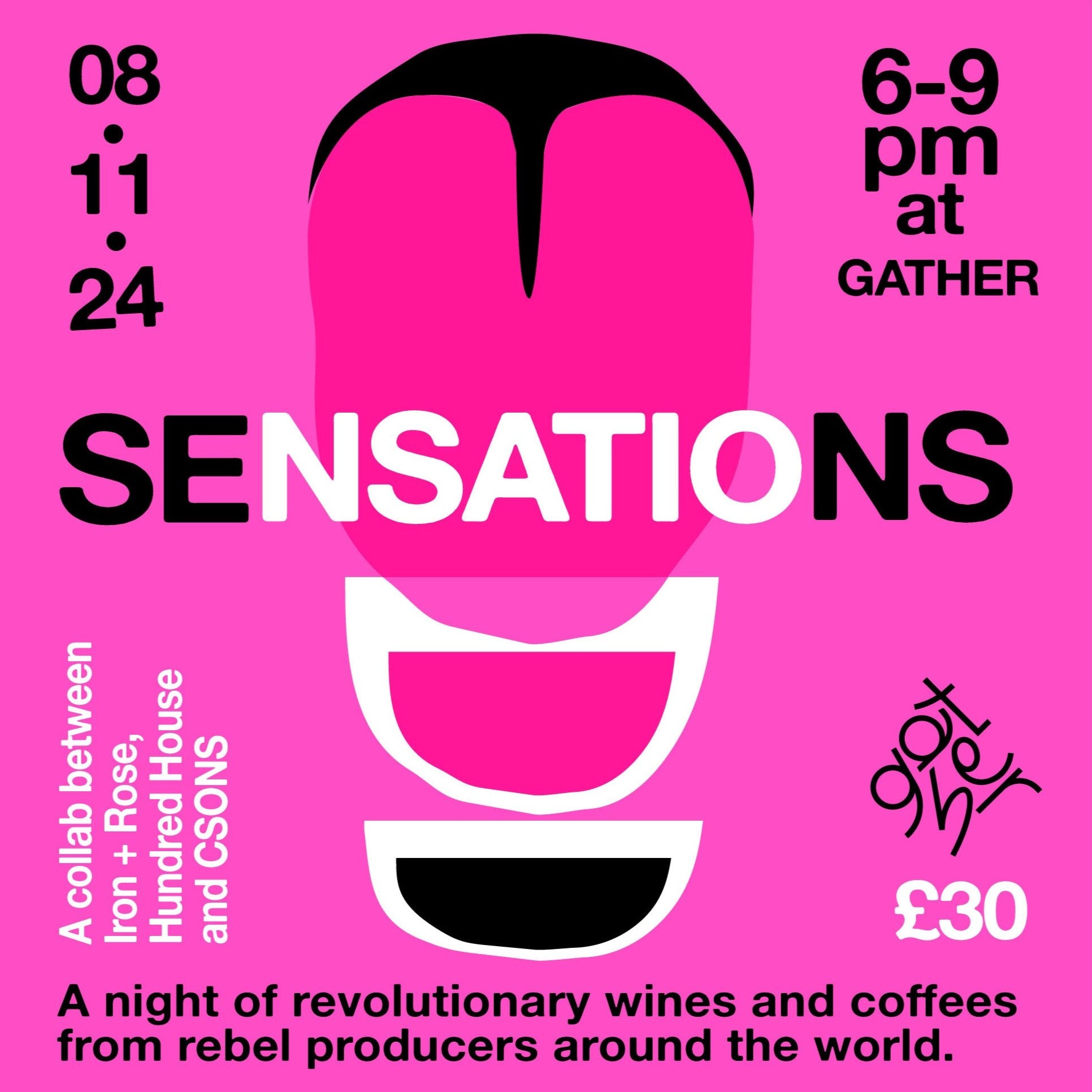 SENSATIONS - 8 November, 6-9pm