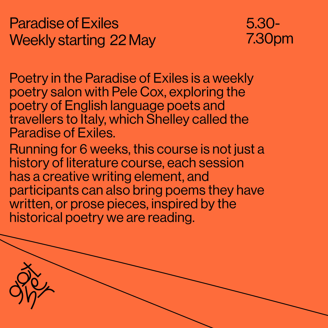 'Paradise of Exiles: find a unique writing style with Pele Cox and the Romantic poets